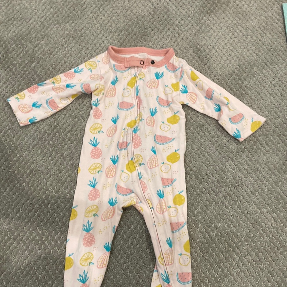 Finn and Emma zipped footie